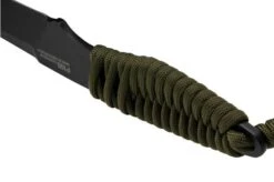 ANV Knives P100 Sleipner Cerakote, Olive Paracord, P100-039, Black Kydex Sheath, Neck Knife -Outdoor Knives ANVP100 039 04 anv