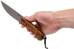 Autine Kurbads, Curly Birch, Elmax, Brown RH Sheath, Outdoor Knife -Outdoor Knives AT KUR CB 06 autine at kur cb 06