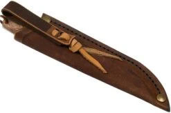 Autine Kurbads, Curly Birch, Elmax, Brown RH Sheath, Outdoor Knife -Outdoor Knives AT KUR CB 08 auitine v202202