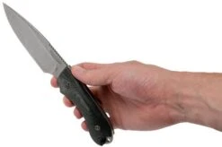 Bradford Guardian 4FE, 3D Black Micarta Guardian 4 M390, Sabre Stonewashed False Edge 4FE-101 -Outdoor Knives BDK 4FE 101 06 bradford knives