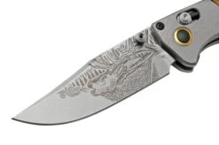 Benchmade Mini Crooked River Bull Elk Limited Edition Artist Series 15085-2201, Hunting Pocket Knife, Casey Underwood Design -Outdoor Knives BE15085 2201 03 benchmade