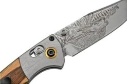 Benchmade Mini Crooked River Bull Elk Limited Edition Artist Series 15085-2201, Hunting Pocket Knife, Casey Underwood Design -Outdoor Knives BE15085 2201 05 benchmade