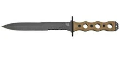 Benchmade SOCP Desert Tan 185SBK-1, CPM-3V Serrated, Fixed Knife, Greg Thompson Design