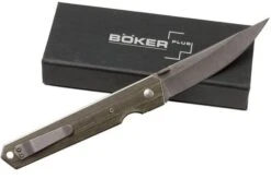 Böker Plus Kwaiken, Pocket Knife, Micarta Handle, Blade Length 9 Cm -Outdoor Knives BO01BO291 09 boker plus kwaiken v2 bo01bo291 09