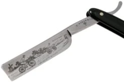 Böker Manufaktur Bicycle Race, Black Synthetic 140223 Straight Razor -Outdoor Knives BO140223 03 boker