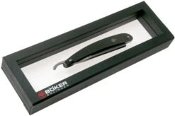 Böker Manufaktur Ebony Damascus Straight Razor 140609DAM -Outdoor Knives BO140609DAM 07 boker