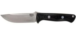 Bark River Bravo 1 CPM 3V, Black Canvas Micarta, Brown Sheath