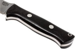 Bark River Bravo 1 CPM 3V, Black Canvas Micarta, Brown Sheath -Outdoor Knives BRK07 114BRKC 04 bark river brk07 114brkc 04