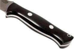 Bark River Bravo 1 LT CPM 3V, Black Canvas Micarta, Brown Sheath -Outdoor Knives BRK07 126BRKC 04 bark river brk07 126brkc 04