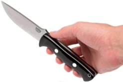 Bark River Bravo 1 LT CPM 3V, Black Canvas Micarta, Brown Sheath -Outdoor Knives BRK07 126BRKC 06 bark river brk07 126brkc 06