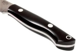 Bark River Mini Kalahari A2, Black Canvas Micarta, Brown Sheath -Outdoor Knives BRK12 012BRKC 04 bark river brk12 012brkc 04