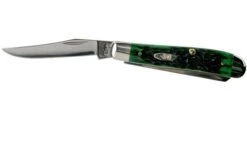 Case Mini Trapper Pocket Worn Bermuda Green Bone, Peach Seed Jig, 09772, 6207 SS Pocket Knife -Outdoor Knives CE09772 03 case