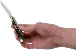 Case Mini Trapper Pocket Worn Bermuda Green Bone, Peach Seed Jig, 09772, 6207 SS Pocket Knife -Outdoor Knives CE09772 05 case