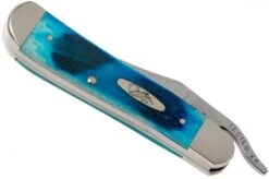 Case Russlock Caribbean Blue Bone, Sawcut, 25589, 61953L SS Pocket Knife -Outdoor Knives CE25589 04 case