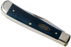 Case Trapper Mediterranean Blue Bone, Smooth, 52800, 6254 SS Pocket Knife -Outdoor Knives CE52800 04 case