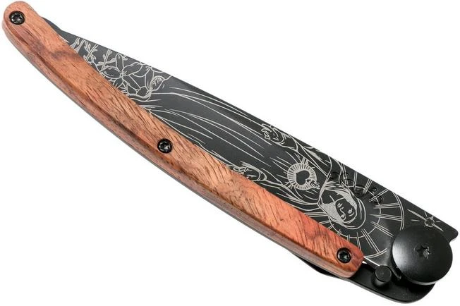 Deejo Tattoo Black 37g, Rosewood, Madona 1GB101-R Pocket Knife 6 Deejo Tattoo Black 37g, Rosewood, Madona 1GB101-R Pocket Knife - Image 4