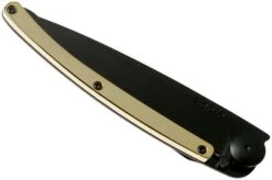 Deejo Gold Black 37g, Yellow Gold Gilded 1GM000010 Pocket Knife -Outdoor Knives DJ1GM000010 04 deejo
