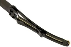 Deejo Gold Black 37g, Yellow Gold Gilded 1GM000010 Pocket Knife -Outdoor Knives DJ1GM000010 06 deejo