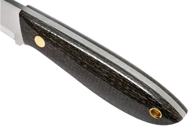 Brisa Bobtail 80 Bison Micarta Handle, 12C27 Scandi, Leather Sheath 9955 6 Brisa Bobtail 80 Bison Micarta Handle, 12C27 Scandi, Leather Sheath 9955 - Image 5