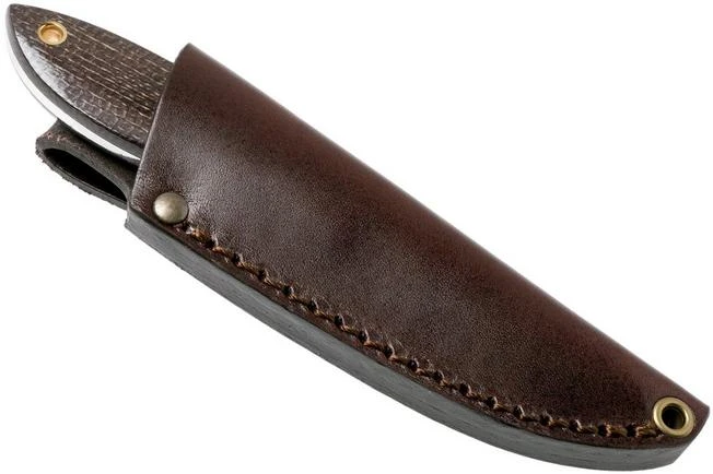 Brisa Bobtail 80 Bison Micarta Handle, 12C27 Scandi, Leather Sheath 9955 8 Brisa Bobtail 80 Bison Micarta Handle, 12C27 Scandi, Leather Sheath 9955 - Image 7