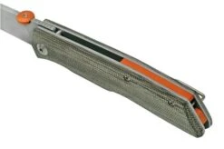 Fox Knives The Sicilian, Satin Green Micarta FX-525MI Pocket Knife, Bob Terzuola Design -Outdoor Knives FOFX 525MI 07 fox