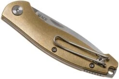 GiantMouse ACE Farley Brass, Satin Pocket Knife, Ansø And Voxnaes Design -Outdoor Knives GM FL B 04 giantmouse