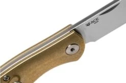 GiantMouse ACE Farley Brass, Satin Pocket Knife, Ansø And Voxnaes Design -Outdoor Knives GM FL B 06 giantmouse