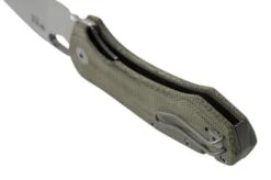 GiantMouse ACE Atelier, Elmax, Green Canvas Micarta Pocket Knife -Outdoor Knives GMATELIER GRN CANVAS 04 giantmouse