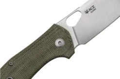 GiantMouse ACE Atelier, Elmax, Green Canvas Micarta Pocket Knife -Outdoor Knives GMATELIER GRN CANVAS 05 giantmouse