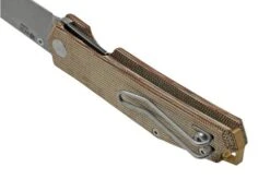 GiantMouse ACE Clyde Natural Canvas Micarta, Brass, Pocket Knife, Ansø En Voxnaes Design -Outdoor Knives GMCLYDE NAT MICARTA 04 giantmouse