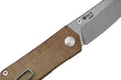 GiantMouse ACE Clyde Natural Canvas Micarta, Brass, Pocket Knife, Ansø En Voxnaes Design -Outdoor Knives GMCLYDE NAT MICARTA 05 giantmouse