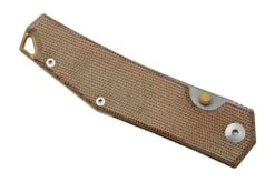 GiantMouse ACE Clyde Natural Canvas Micarta, Brass, Pocket Knife, Ansø En Voxnaes Design -Outdoor Knives GMCLYDE NAT MICARTA 06 giantmouse