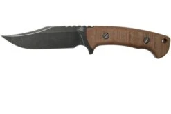 Rick Hinderer Ranch Bowie Natural Canvas Micarta, Battle Black, Bowie Knife