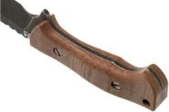 Rick Hinderer Ranch Bowie Natural Canvas Micarta, Battle Black, Bowie Knife -Outdoor Knives HRK TRB BB NM 04 rick hinderer knives