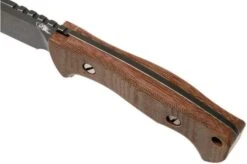 Rick Hinderer Ranch Bowie Natural Canvas Micarta, Battle Black, Bowie Knife -Outdoor Knives HRK TRB BB NM 05 rick hinderer knives
