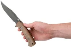 Rick Hinderer Ranch Bowie Natural Canvas Micarta, Battle Black, Bowie Knife -Outdoor Knives HRK TRB BB NM 06 rick hinderer knives