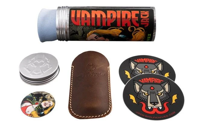 Jack Wolf Vampire Jack VAMPI-02-TI-SMOOTH Smooth Titanium DLC, Slipjoint Pocket Knife 9 Jack Wolf Vampire Jack VAMPI-02-TI-SMOOTH Smooth Titanium DLC, Slipjoint Pocket Knife - Image 7