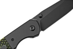 Kansept Warrior T1005S2 Black Drop Point, Black & Green G10 Pocket Knife, Kim Ning Design -Outdoor Knives KST1005S2 05 kansept