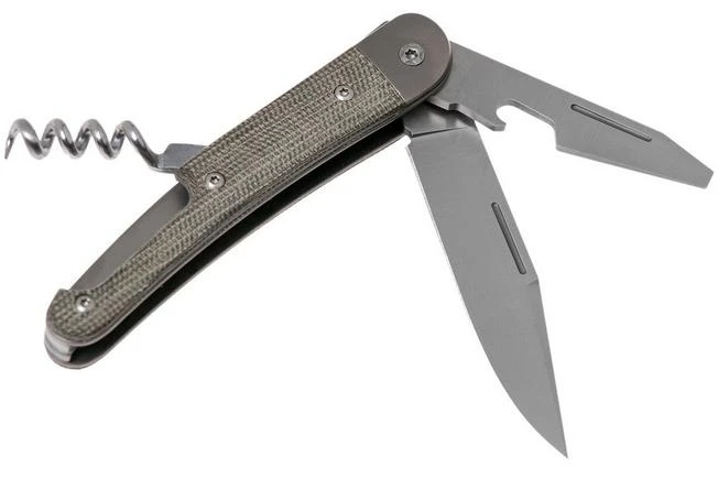 LionSteel Jack 3 Green Canvas Micarta JK3 CVG Pocket Knife 4 LionSteel Jack 3 Green Canvas Micarta JK3 CVG Pocket Knife - Image 2