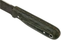 LT Wright Bushcrafter HC, 1075, Matte Black Micarta, Leather Sheath, Bushcraft Knife -Outdoor Knives LT BHC BM LS 05 lt wright