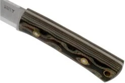 LT Wright Gary Wines Bushcrafter, O1, Matte Python Micarta, Leather Sheath, Bushcraft Knife -Outdoor Knives LT GWB PYM LS 05 lt wright