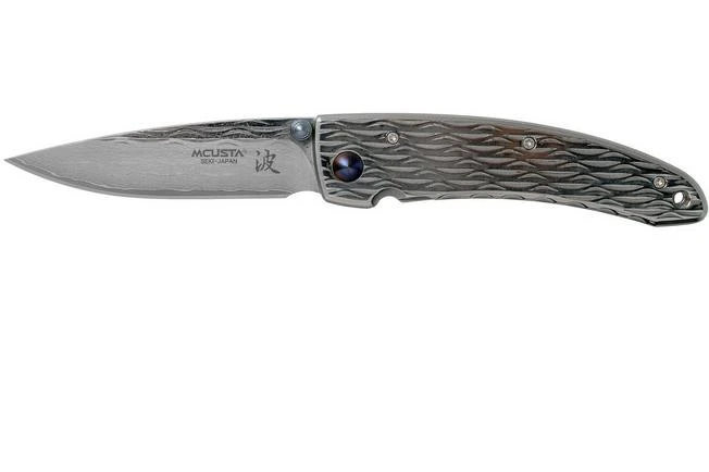 Mcusta Nami Small Damascus MC-0111D Pocket Knife 3 Mcusta Nami Small Damascus MC-0111D Pocket Knife