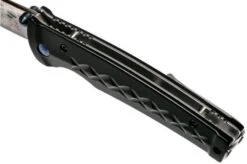 Mcusta MC-161D Fusion, Black, Handle/blade: Black Aluminium And Damascus -Outdoor Knives MC161D 07 mcusta v201909