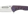 Medford Prae Slim Flipper, S45VN Tumbled Drop Point Blade, Violet Handle Pocket Knife -Outdoor Knives MF 23 PSF 01 01 medford