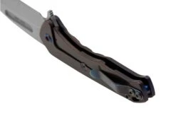 Medford Prae Slim Flipper, S45VN Tumbled Drop Point Blade, Violet Handle Pocket Knife -Outdoor Knives MF 23 PSF 01 04 medford