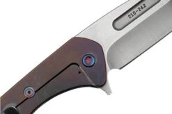 Medford Prae Slim Flipper, S45VN Tumbled Drop Point Blade, Violet Handle Pocket Knife -Outdoor Knives MF 23 PSF 01 05 medford