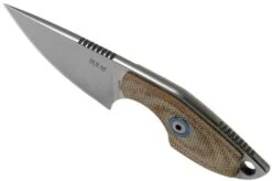 MKM Mikro 1 Drop, Stonewashed Natural Canvas Micarta Neck Knife, Jesper Voxnaes Design -Outdoor Knives MMK MR01 NC 04 mkm knives