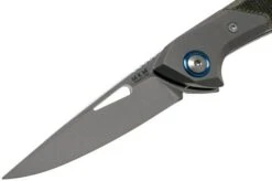 MKM Cellina MY02-GCT Titanium Bolsters, Green Canvas Micarta Pocket Knife, Lucas Burnley Design -Outdoor Knives MMK MY02 GCT 03 mkm knives