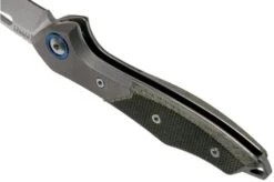 MKM Cellina MY02-GCT Titanium Bolsters, Green Canvas Micarta Pocket Knife, Lucas Burnley Design -Outdoor Knives MMK MY02 GCT 05 mkm knives