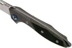 MKM Cellina MY02-GCT Titanium Bolsters, Green Canvas Micarta Pocket Knife, Lucas Burnley Design -Outdoor Knives MMK MY02 GCT 07 mkm knives
